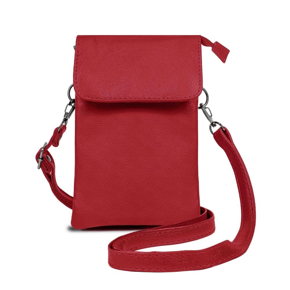 1337 Leather Small Crossbody Red Phone Purse – Lightweight, Stylish,Durable
